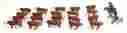14155 Various 20 Z Scale Hereford Cows And 2 Mounted Cowboys