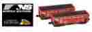 20254 2054 Full Throttle Z Scale Norfolk Southern 33 Ribside Hopper Cars Set Ft