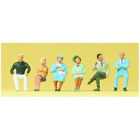 80906 Preiser Scale Seated Pedestrians Set Of Painted Figures