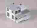 900581 Burt Industries Z Scale 2 Story White Farm House With Front Porch And Silver Tin Roof