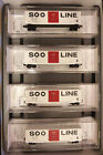 94400055 Line Micro Trains Soo Four Car Runner Pack Ft Boxcars