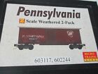 99405210 Line Pennsylvana Weathered Boxcar Two Pack Mtl 695140068470