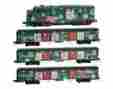 99421060 Micro-trains Line Mtl Z-scale Reindeer Belt Christmas Train Set Steam Loco 3 Cars 695140056606