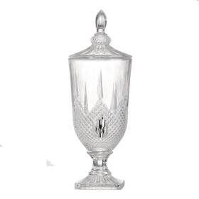 77276 A & B Home And 19 Lidded Drink Dispenser - Clear Polished Silver