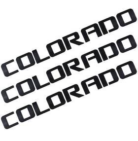Aimoll 661748962144 3pcs Colorado Letters Emblems 3d Decal Badges Glossy For Gm Silverado