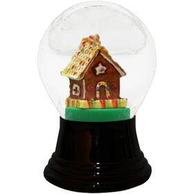 Pr1501 Alexander Taron Perzy Snowglobe - Medium Gingerbread House 5 Inch H X 3 W D