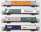 Azl90151-4 Azl Flat American Lines Bsh22a Type Intermodal 89 Ttx Car 90151-4