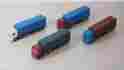 Bd029 Outland Models 4pcs Model Train Scenery Cargo Container Trucks Set Scale Z 1 220 Random Color