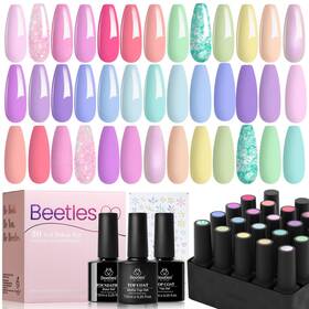 B0b3xg4vxm Beetles Gel Polish 20 Colors Macaron Nail Set - Pink Green Pastel Uv/led Soak-of