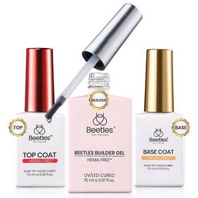Beetles Gel Polish B0f47zrdcc Builder Hema-freenail Protection Trio Set 3 Pcs