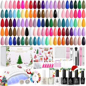 Beetles Gel Polish B0ffg5j7gv Christmas Nail Kit 68 Pcs Uv Light 35 Colors