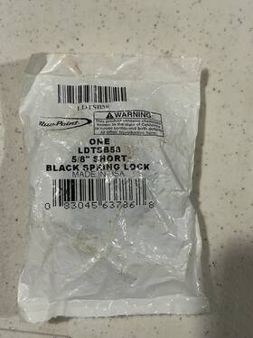Blue Point Tools Ldtsb58 Nos. 5/8 Inch Short Bkack Spring Lock For Ac Lines