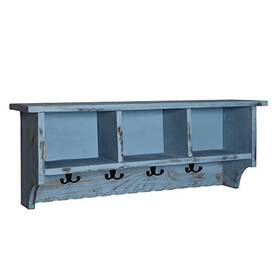 Acca04ba Bolton Furniture Country Cottage Coat Hook With Storage Cubbies Blue Antique Fi