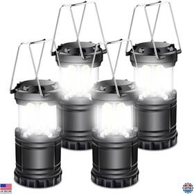 Kj-1286 Brand Extrastar 4-pack Led Camping Lanterns - Compact Battery-powered Waterproof