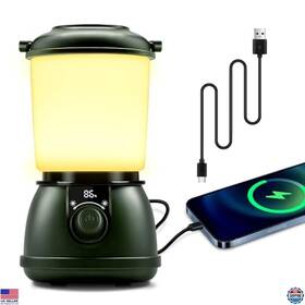 C21-green Brand Samuun Rechargeable Led Camping Lantern - 5200mah 150 Hours 5 Modes Ipx5 Waterproof