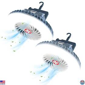 Brand Xtauto Xt00557x2 2-pack Portable Camping Fan And Led Lantern - Usb Rechargeable Waterproof