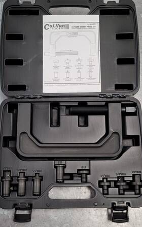 Qtp027717 Cal-van Tools Cv201 201 C-frame Socket Press Set. Qtp027717 Cal-van Tools Cv201 201 C-frame Socket Press Set.