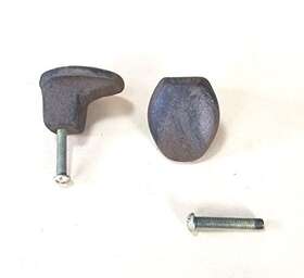 Carvers Olde Iron 717029369406 2pc Cast Railroad Spike Knobs With Screws