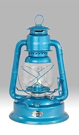 69850 Dietz Little Wizard Blue Oil Lantern 12 Inches 45 Hour Burn Time Camping Emer