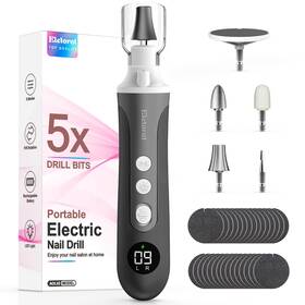 Eletorot B0cppjzdpt Manicure Pedicure Kit For Men Professional Electric Nail File Set 9 S