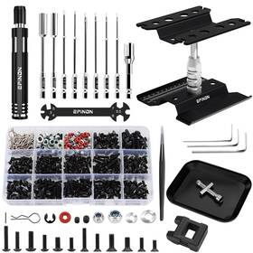 B0cq53dvl1 Epinon Rc Car Repair Work Stand And Tool Set 360 Rotate 520 Pcs Screws