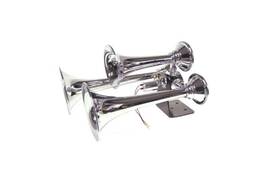 Ah-300 Excalibur Omega Ah300 3 Bell Steel Train Horn Chrome