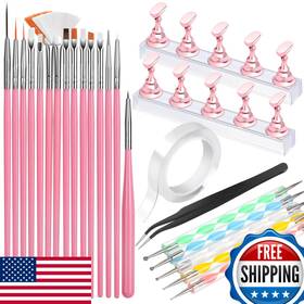 Fandamei B0dwmvd1sp Nail Art Tools Brush 15 Pcs Brushes 5 Dotting