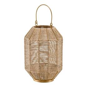 Dc23-37035 Hampton Bay Gold Metal/rope Lantern