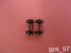 700810 High Brass Wheel - Axle Nickle Set 2 Black Precision Marklin