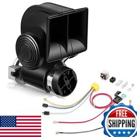 Hk B082pfxddl Train Horn Air For Truck 12v 150db Snail Electric Automotive
