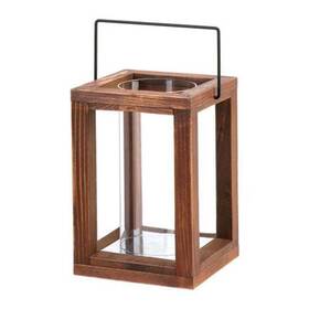 10015437 Home Locomotion Wood Frame Hurricane Lantern