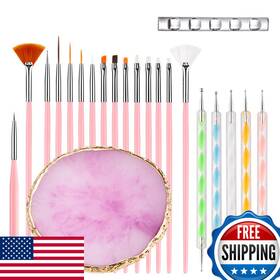 Homtop B0ctmlzr6q Nail Art Tools 22-piece Set Resin Palette 2-way Acrylic