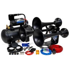 Hornblasters Hk-mc3b-127h Mini Outlaw 127h Train Horn Kit - 1.5 Gallon 120 Psi Loud Wea