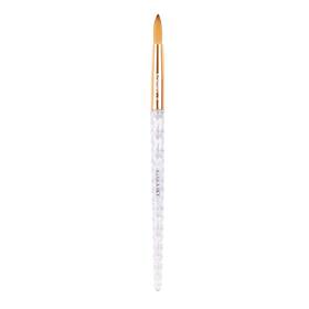 B097s8jn5s Kiara Sky Acrylic Brush #8 - Clear Handle 100% Pure Kolinsky Nails Art New