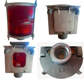 L2 Bridge Marine Marker Navigational Lamp 598481865345 Brand-new Vintage Lamp/red Fresnel Lens 99z