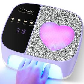 Limegirl B0dsdwrd52 Uv Led Nail Lamp Kit For Gel Polish Professional Curing Purple Dryer