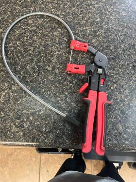 Qui001936 Mac Tools Hcpr1 Used Remote Access Ratcheting Hose Clamp Pliers Soft Handl