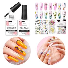 Makartt B0ch13s8n1 Gel Top Coat And Base Set No Wipe Soak Off C