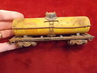 Sscx652 Model Oil Antique "shell " Vtg Railroad Tin Yellow Car Tanker