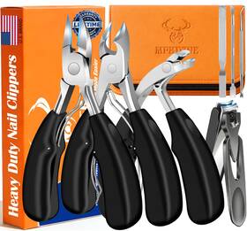 Mpkdzne B0fhvbh4wm Heavy Duty Toenail Clippers 7-in-1 Pedicure Kit Thick Nails Wide Jaw Ingrown Toe