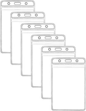 2134dfd5 No Vertical Id Badge Holders Sealable Waterproof Clear Plastic Holder