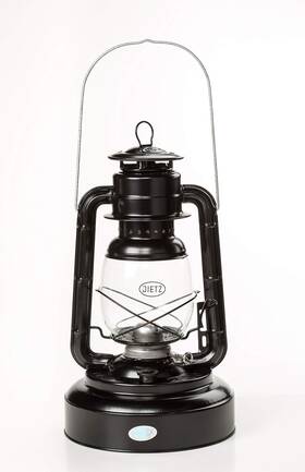 3725b Old Candle Barn Dietz Jupiter Hurricane Oil Lantern Black
