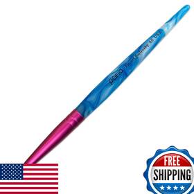 B01n0d19av Pana Pure Kolinsky Hair Acrylic Nail Brush - Round Pink Ferrule White Handle