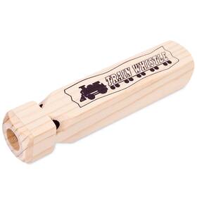 Hpop0598 Poplay Wooden Train Whistle 4 Tone 7.3 Inch Natural Wood For Kids