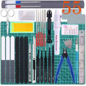 B08jhpfw81 Qovydx 55pcs Gundam Model Tools Kit Gunpla Bandai Modeler Basic Set Hobby