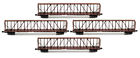 Azl90354-1 Set 4 Azl Beam 73 Cars 90354-1 Car Lines Line Soo Flat Center American