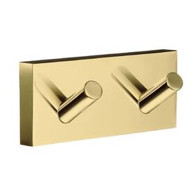 3445949 Smedbo Rv356 Double Towel Hook In Polished Brass Finish Id