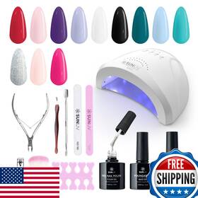 Sunuv B0d14fk7s5 Gel Nail Polish Kit Uv Light 23 Pcs Four Season 12 Colors