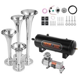 Vevor B0ctmq771n Train Horns Kit 4 Trumpet Air Horn 150db For Pickup