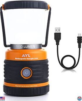 Slr1000 Visit The Ayl Store Rechargeable Led Camping Lantern - 1800lm 4 Modes 4400mah Power Bank Ip44